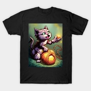 Bessie The Pussycat Plays with a Ball of Yarn T-Shirt